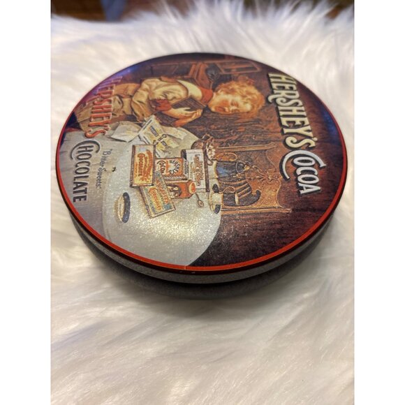 Vtg Hersheys Cocoa Retro Style Decorative Tin With Child Illus. Collectable 5x2 - Picture 9 of 11